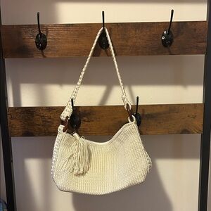 Lina Cream Braided Shoulder Bag*
